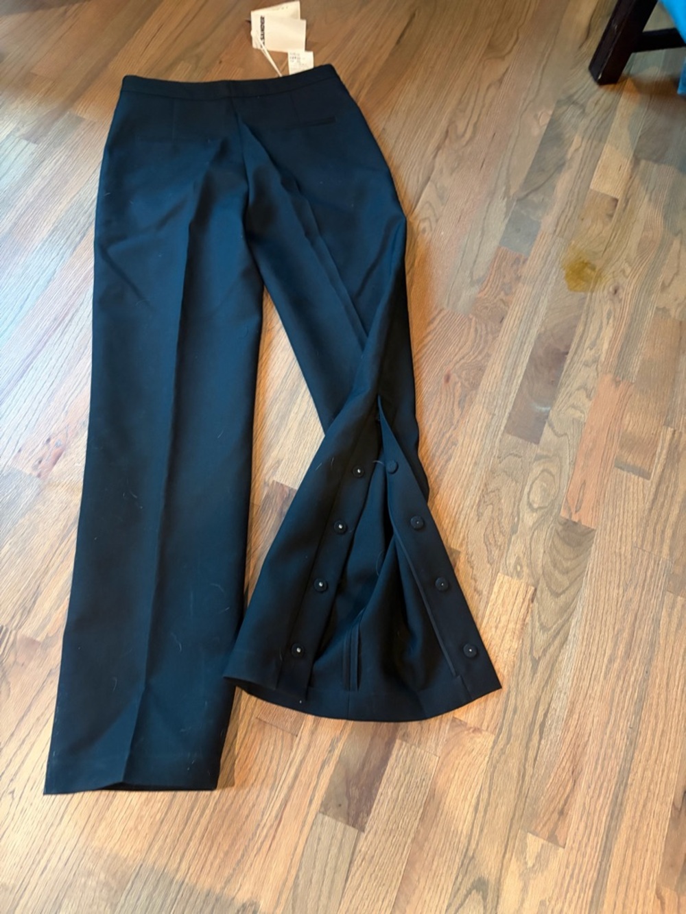 Jil Sander Black Wide-Leg Trousers